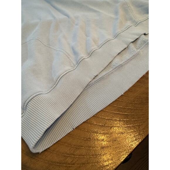 Aerie Oversized V-neck Collared Preppy Light Blue Casual Sweatshirt size M - Picture 6 of 9